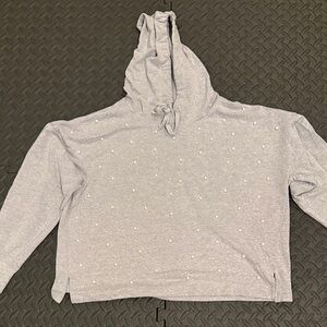 Soho Gray Hoodie with Pearl Accents